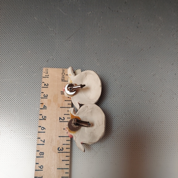 Ceramic pig clip earrings  happy year of the pig - Picture 2 of 3